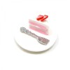 Strawberry Cake on Plate (Fiddlehead)